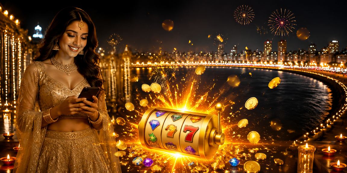 Mumbai Marine Drive with slot game showcasing entertainment